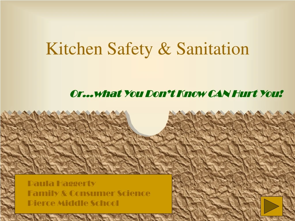 kitchen safety sanitation