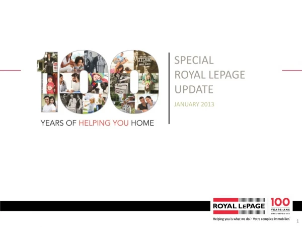 SPECIAL ROYAL LEPAGE UPDATE