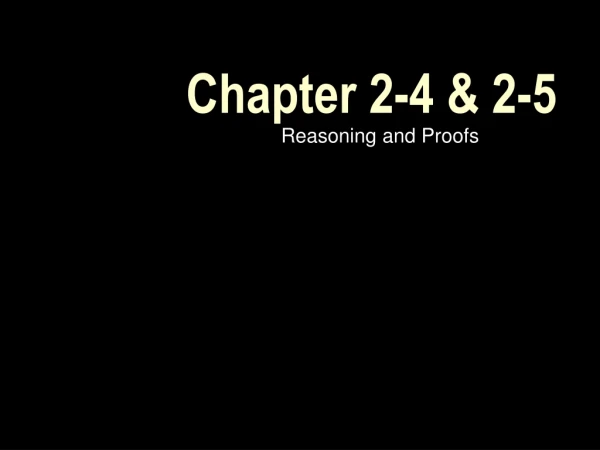 Chapter 2-4 &amp; 2-5