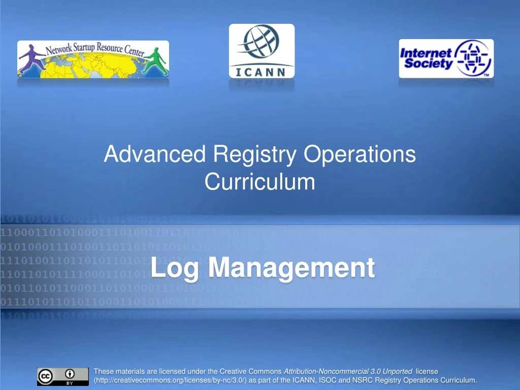 advanced registry operations curriculum