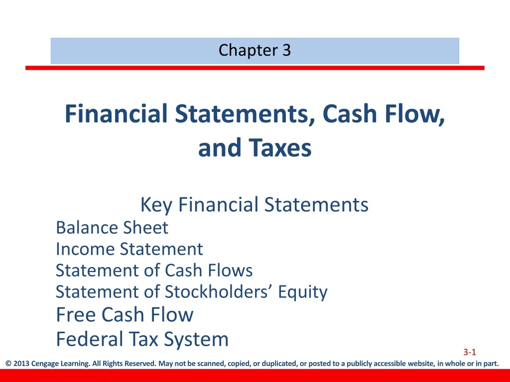 financial statements cash flow and taxes