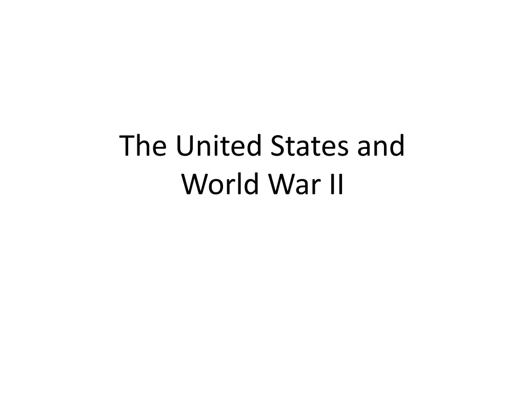 the united states and world war ii