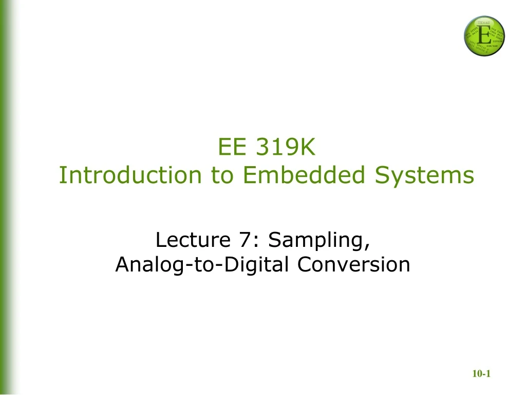 ee 319k introduction to embedded systems