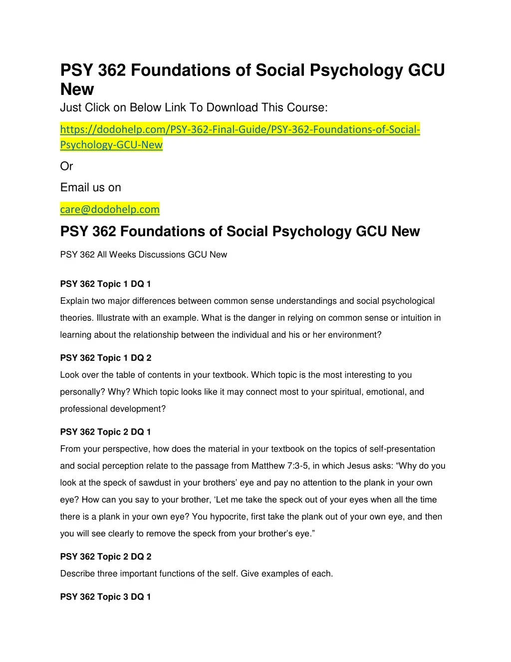 psy 362 foundations of social psychology