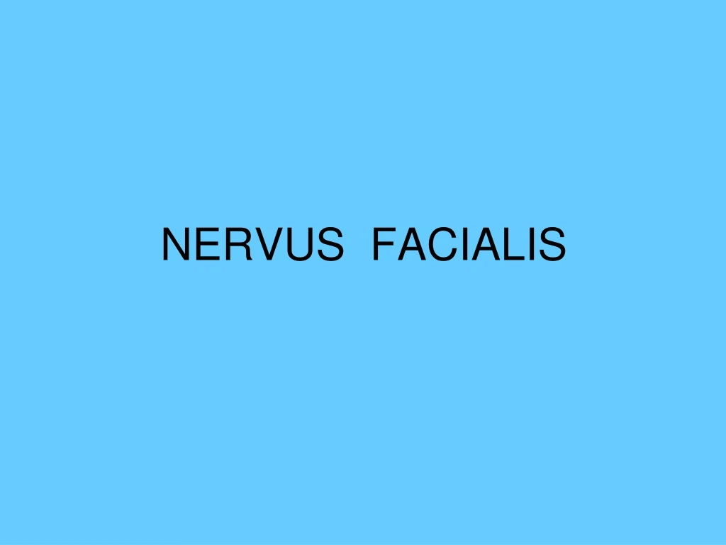 nervus facialis