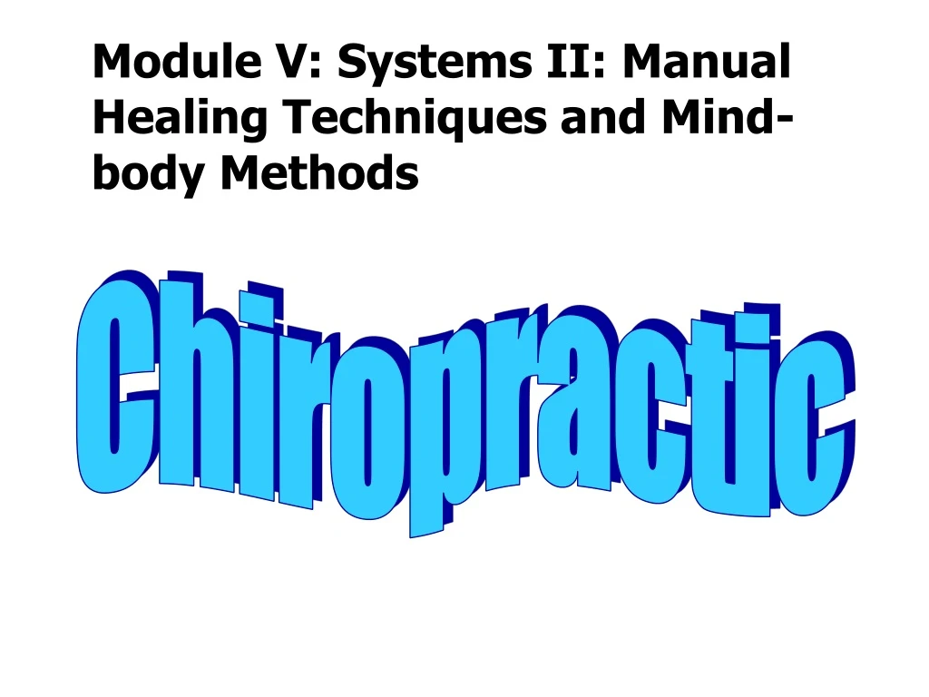 module v systems ii manual healing techniques