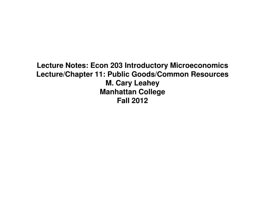 lecture notes econ 203 introductory