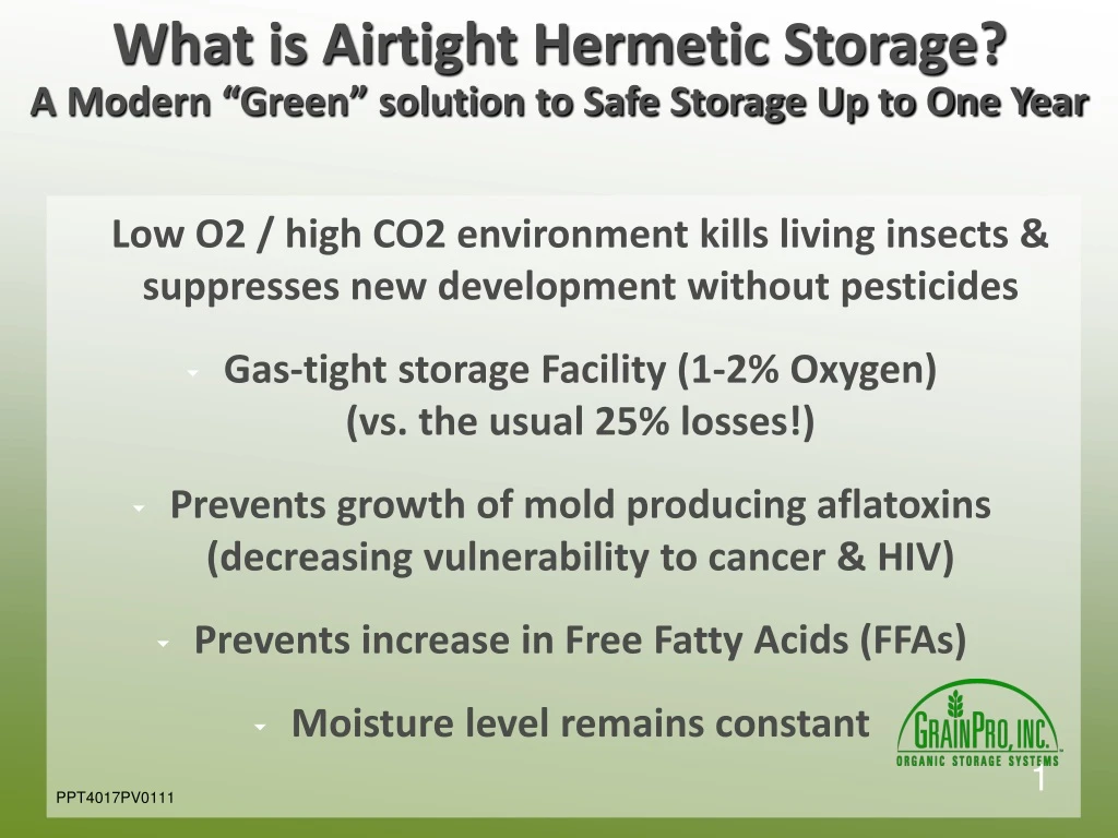 what is airtight hermetic storage a modern green