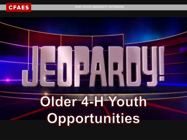 Older 4-H Youth Opportunities