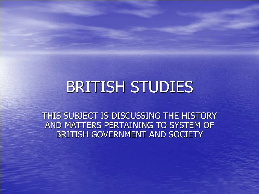 british studies