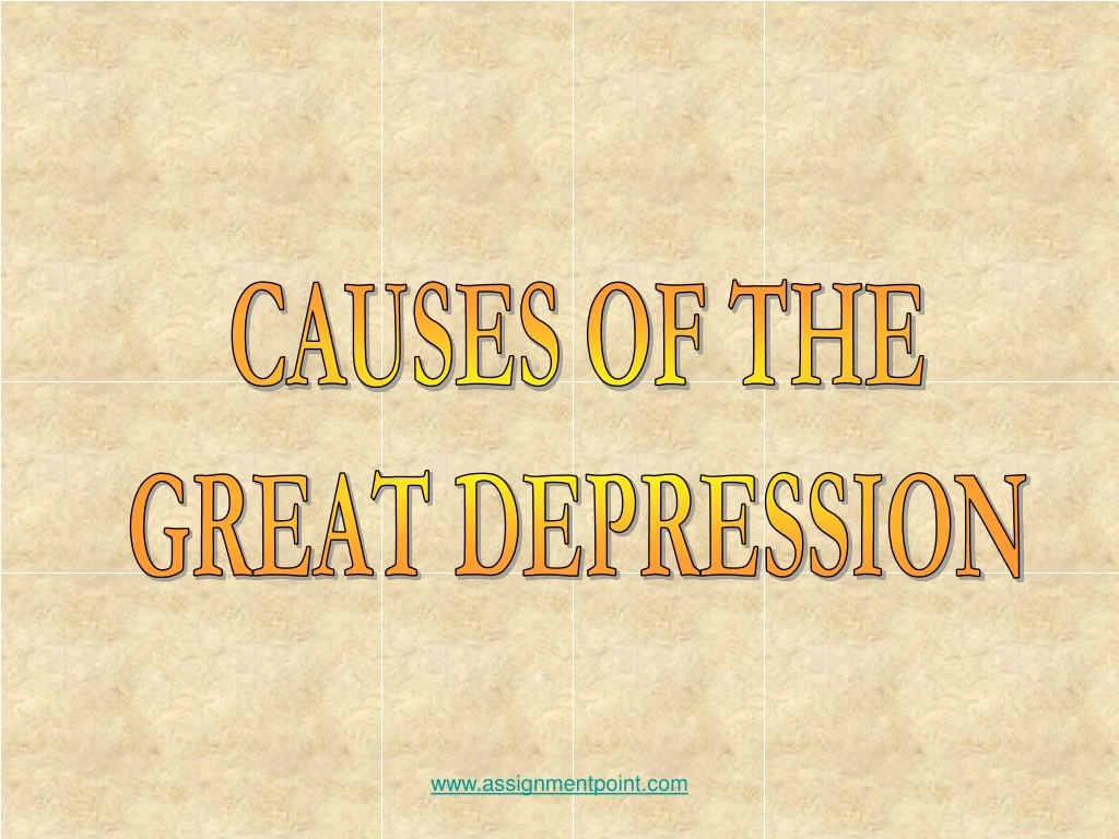 causes of the great depression