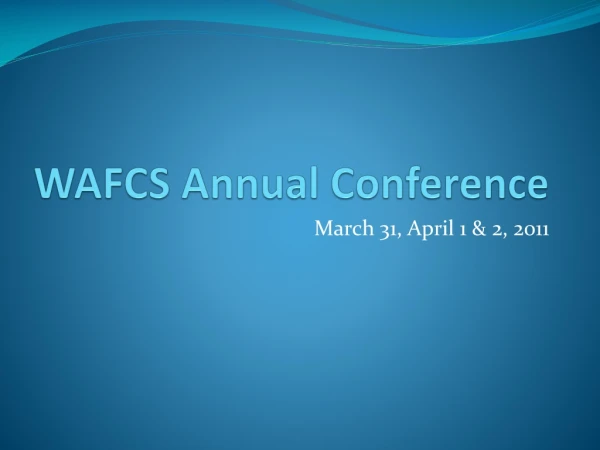 WAFCS Annual Conference