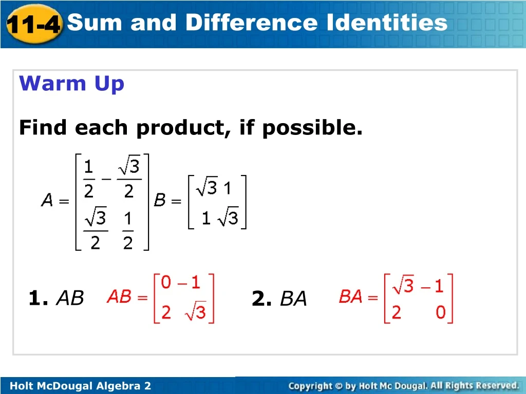 warm up find each product if possible