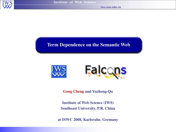 Term Dependence on the Semantic Web