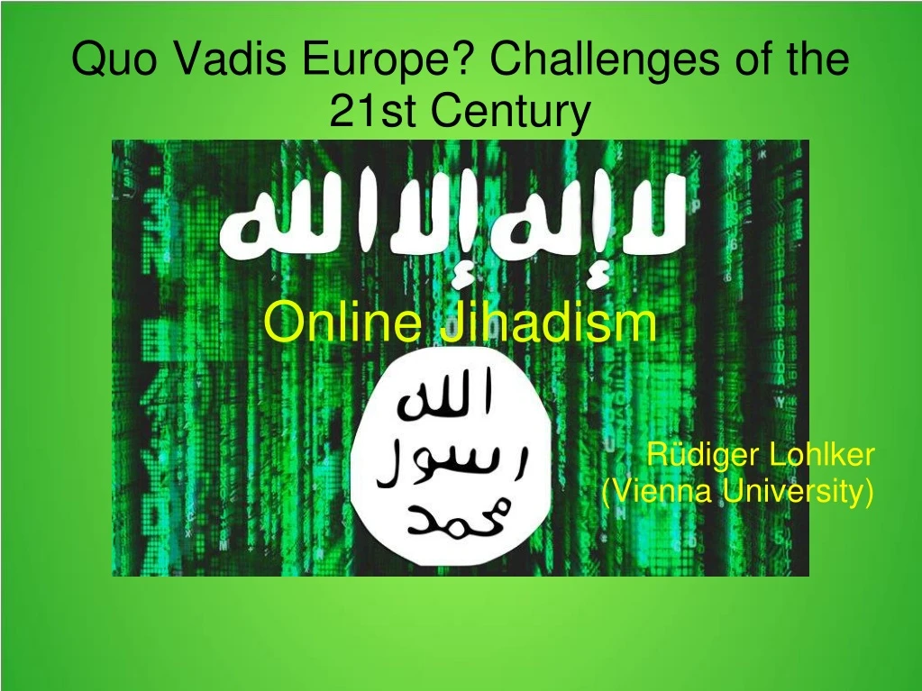 online jihadism r diger lohlker vienna university