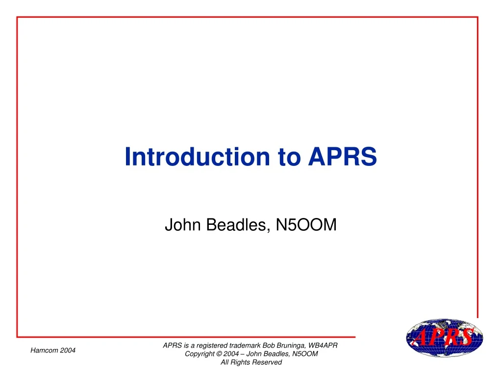 introduction to aprs