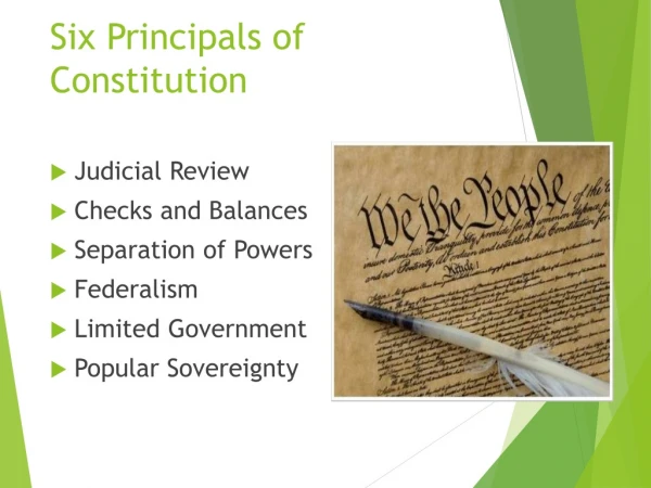 Six Principals of Constitution