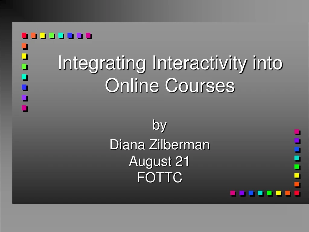 integrating interactivity into online courses