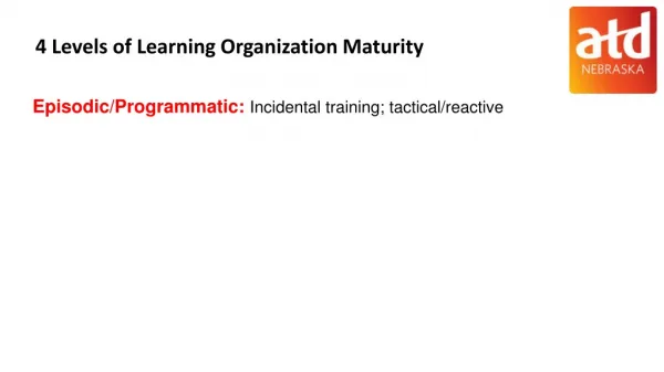 4 Levels of Learning Organization Maturity