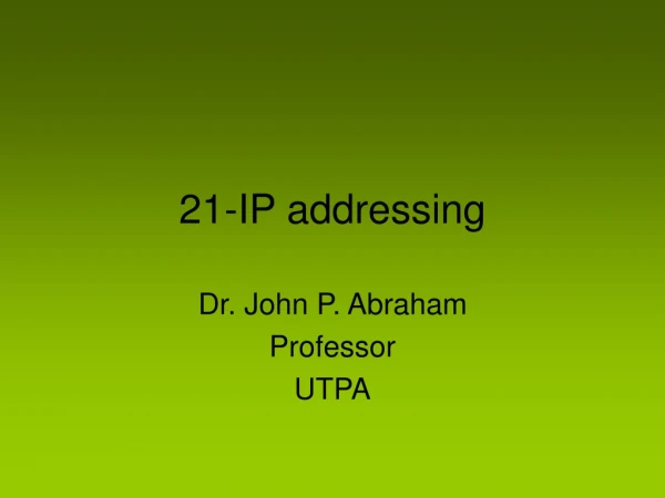 21-IP addressing