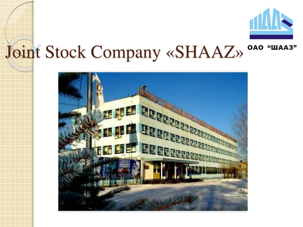 joint stock company shaaz