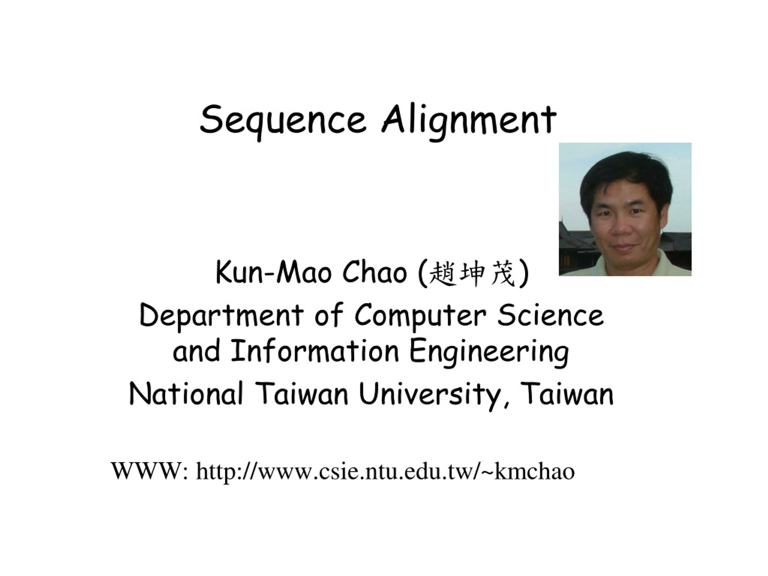 Sequence Alignment - slide 1