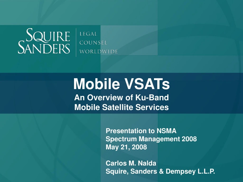 mobile vsats an overview of ku band mobile satellite services