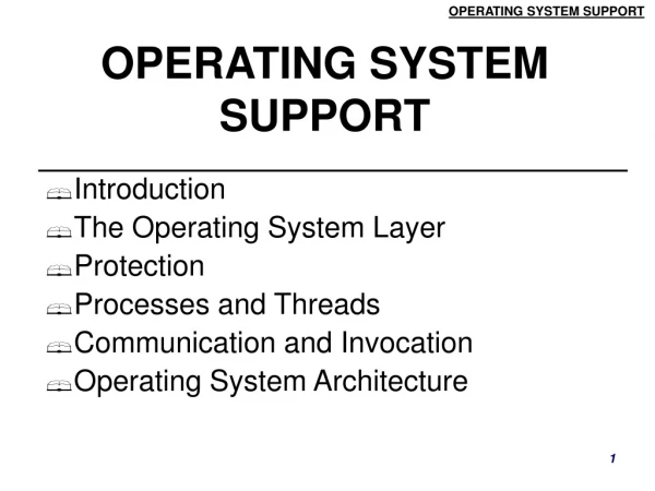 OPERATING SYSTEM SUPPORT