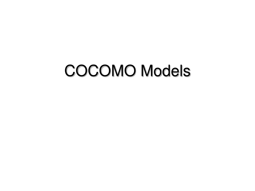 cocomo models