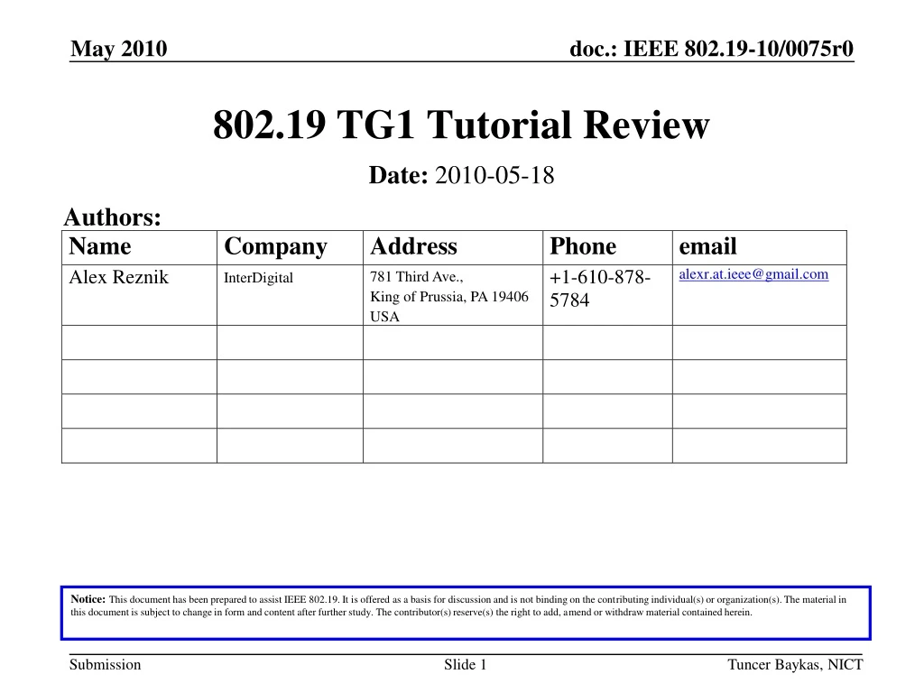 802 19 tg1 tutorial review