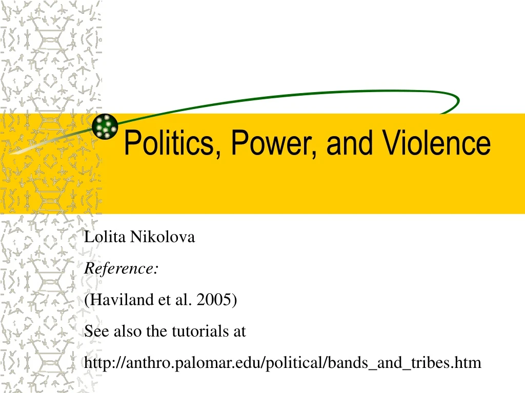 politics power and violence