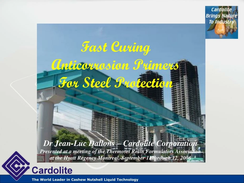 fast curing anticorrosion primers for steel