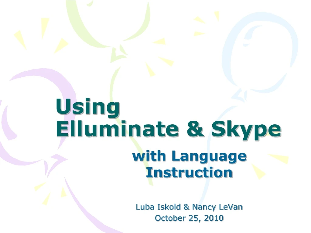 using elluminate skype