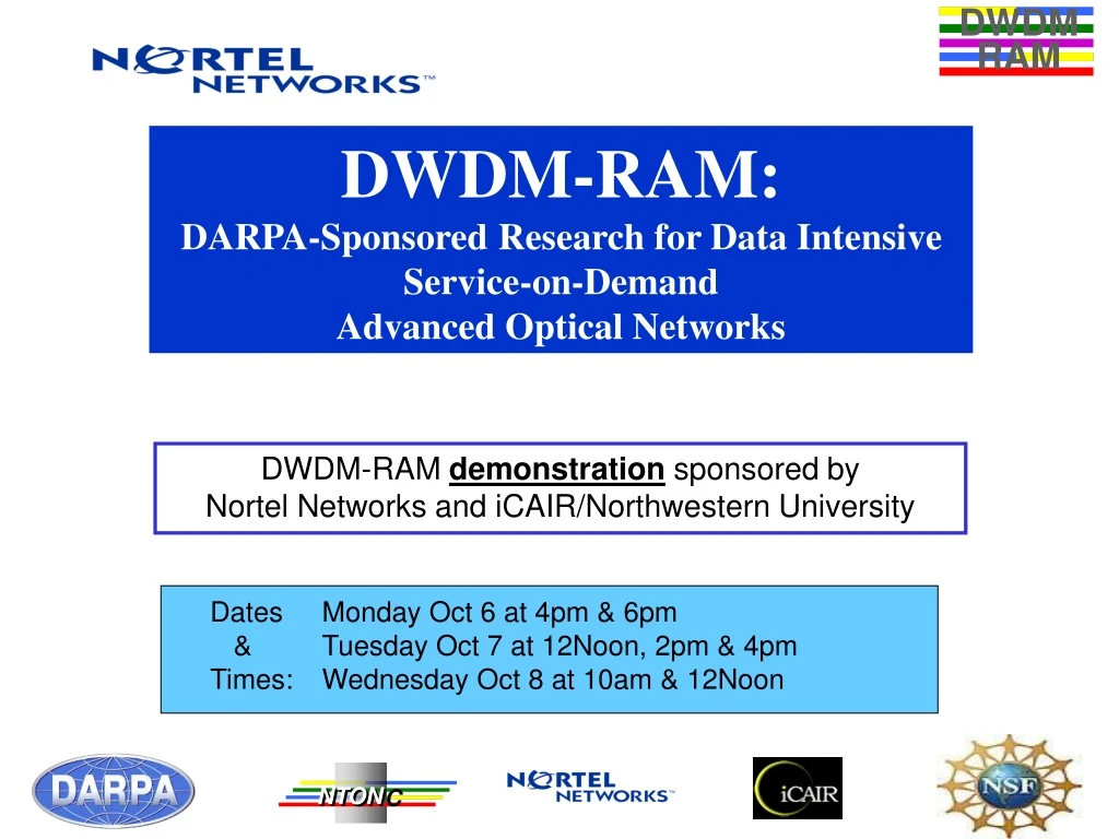 dwdm ram darpa sponsored research for data