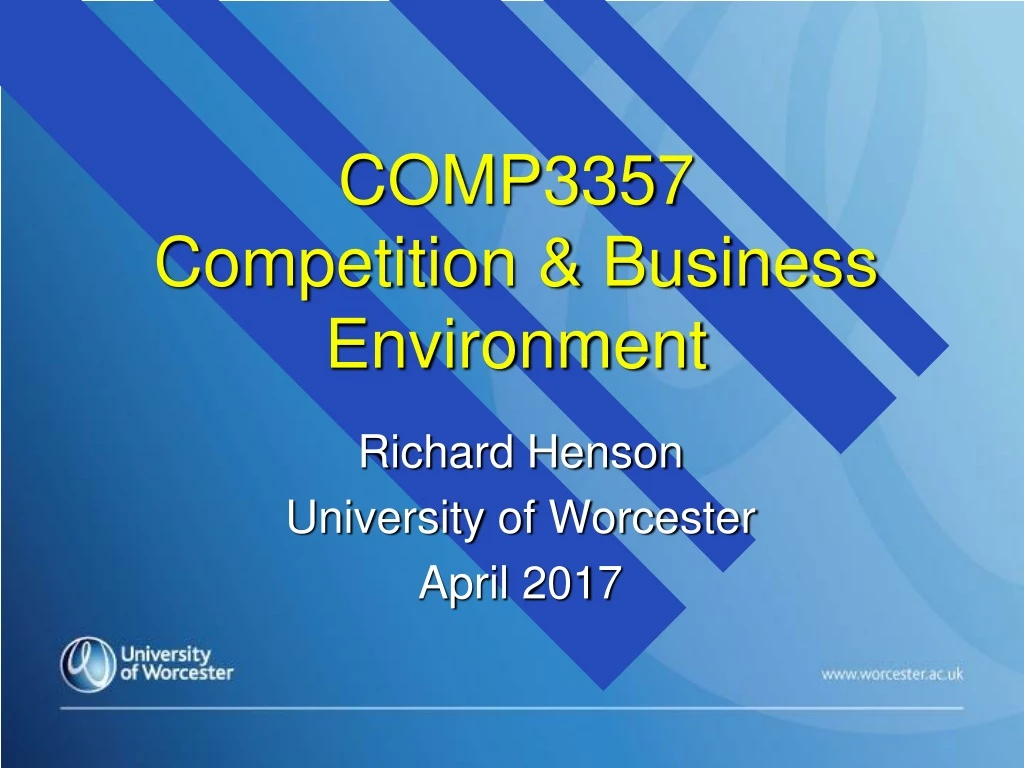comp3357 competition business environment