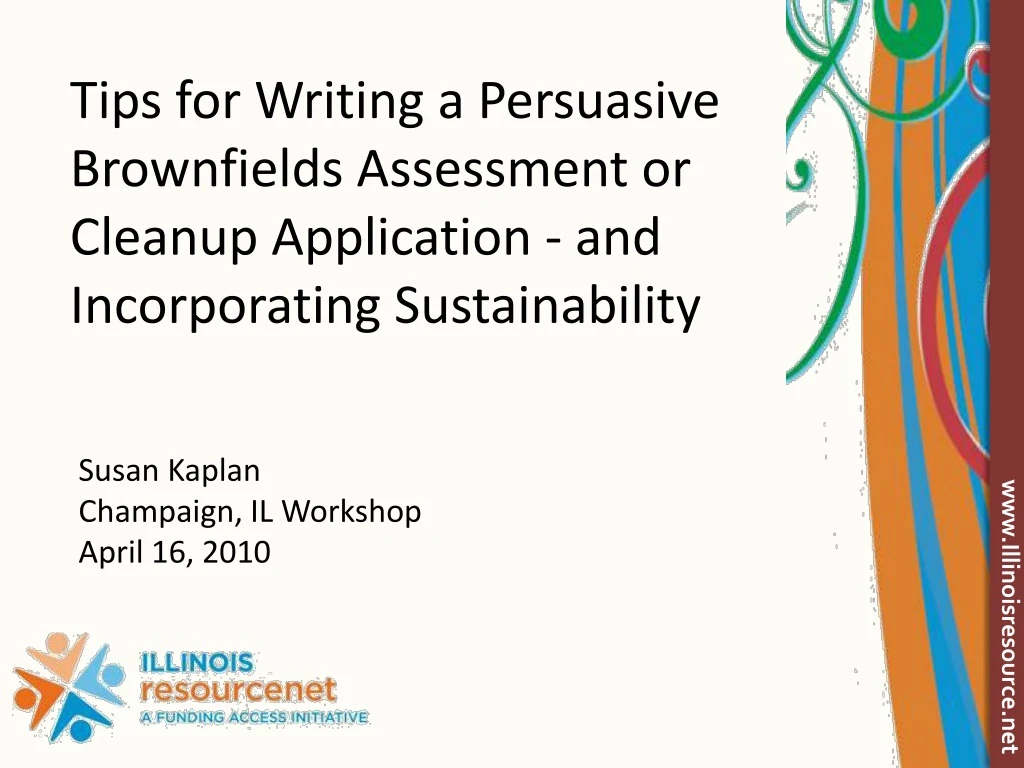 tips for writing a persuasive brownfields