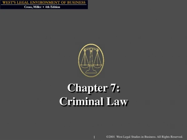 Chapter 7: Criminal Law