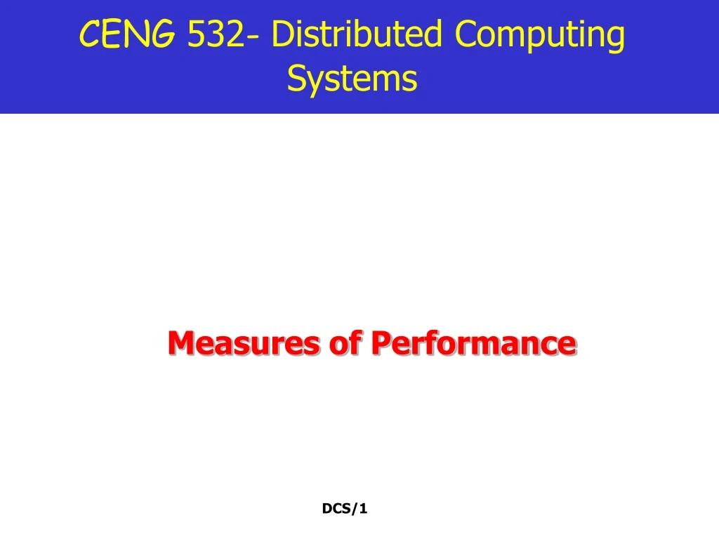 ceng 532 distributed computing systems