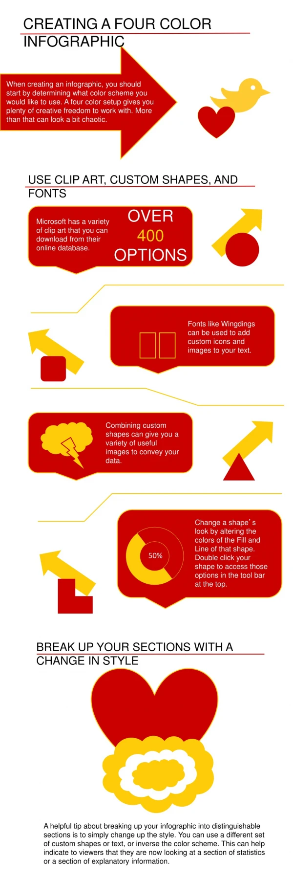 CREATING A FOUR COLOR INFOGRAPHIC