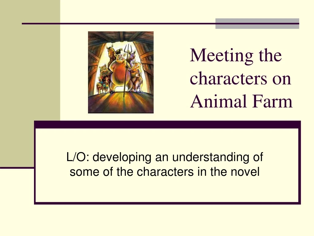 meeting the characters on animal farm