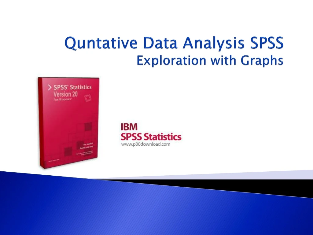 quntative data analysis spss exploration with graphs