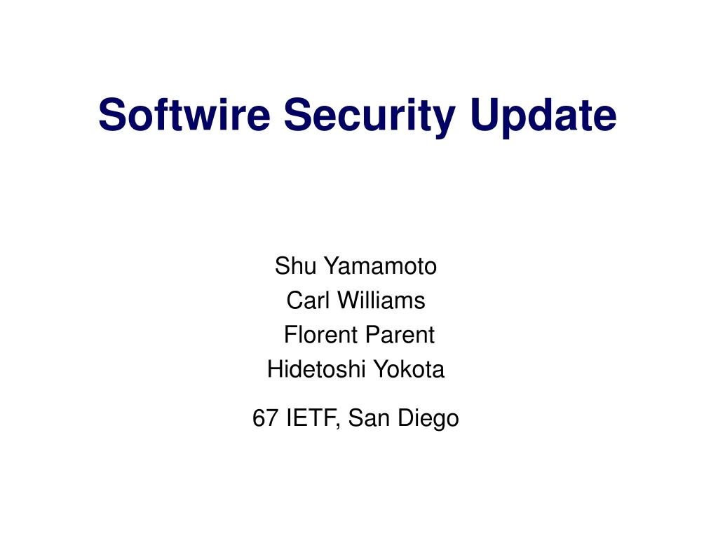 softwire security update