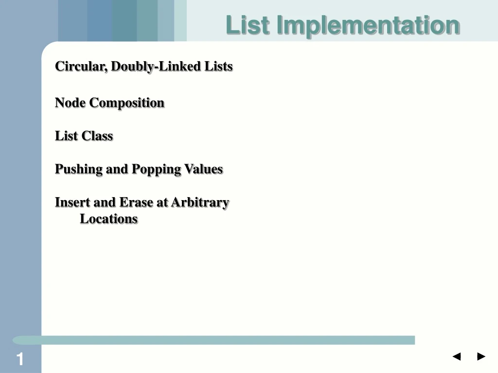 list implementation
