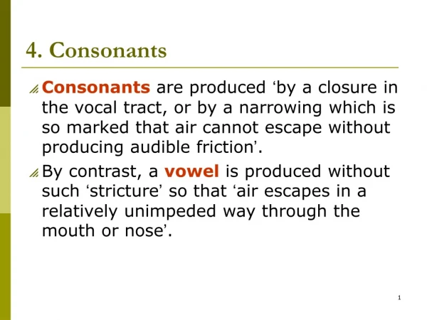 4. Consonants