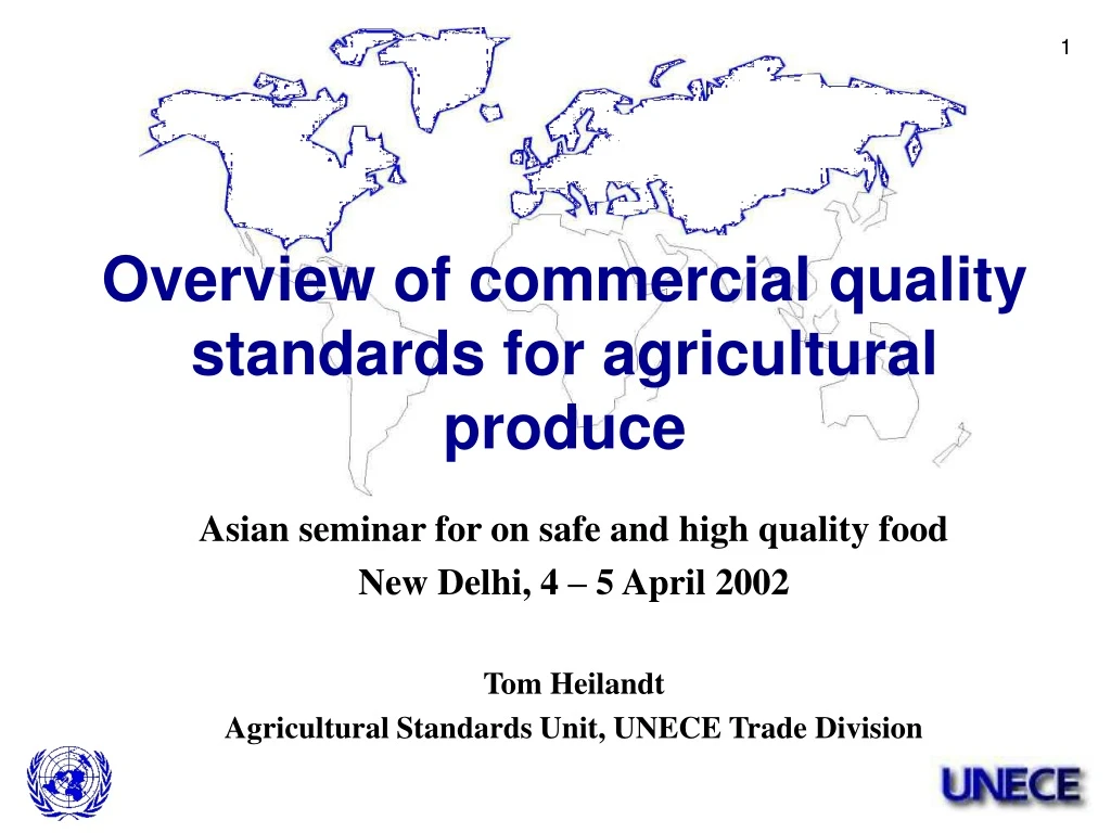 overview of commercial quality standards