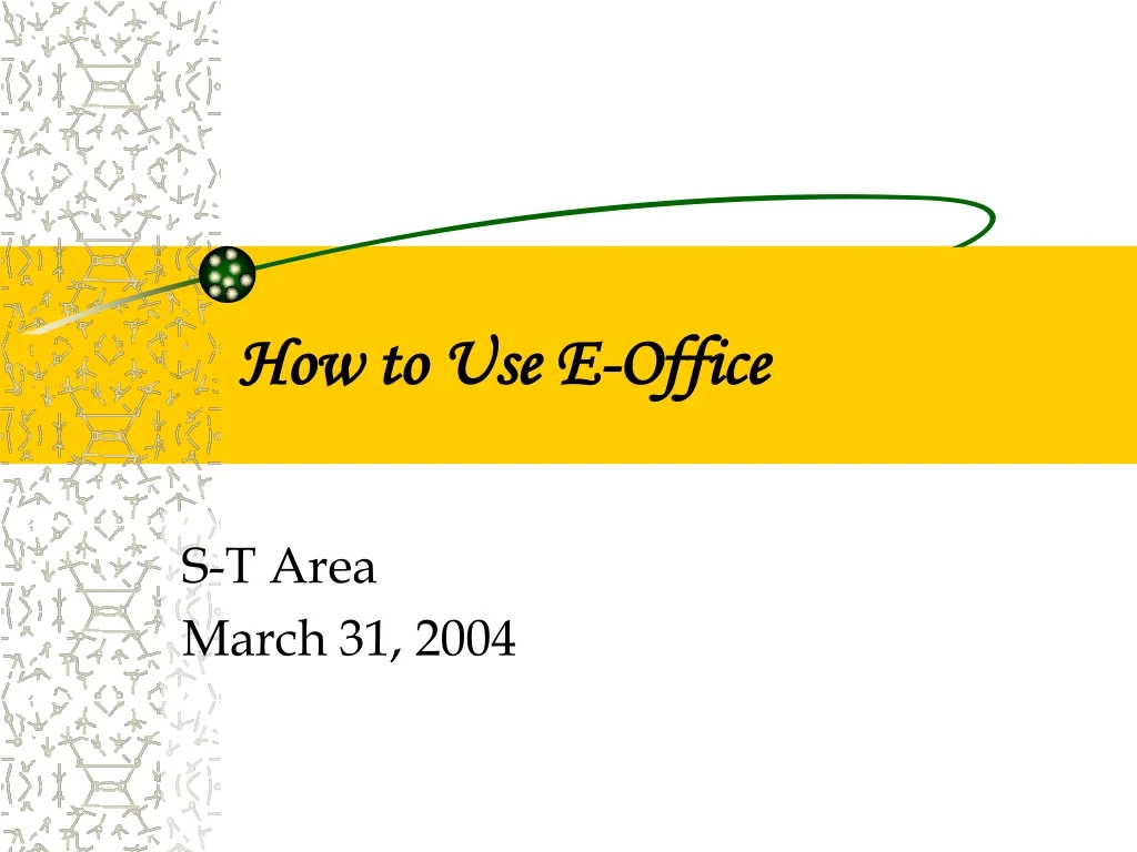 how to use e office