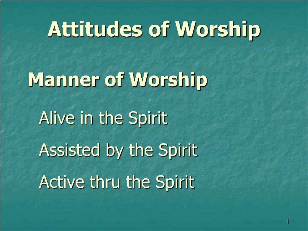 attitudes of worship