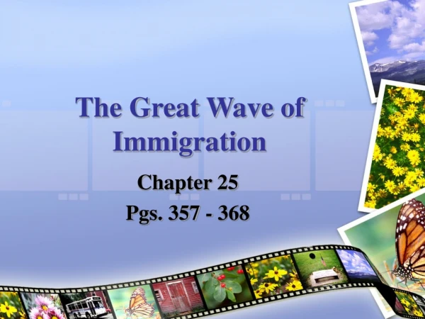 The Great Wave of Immigration