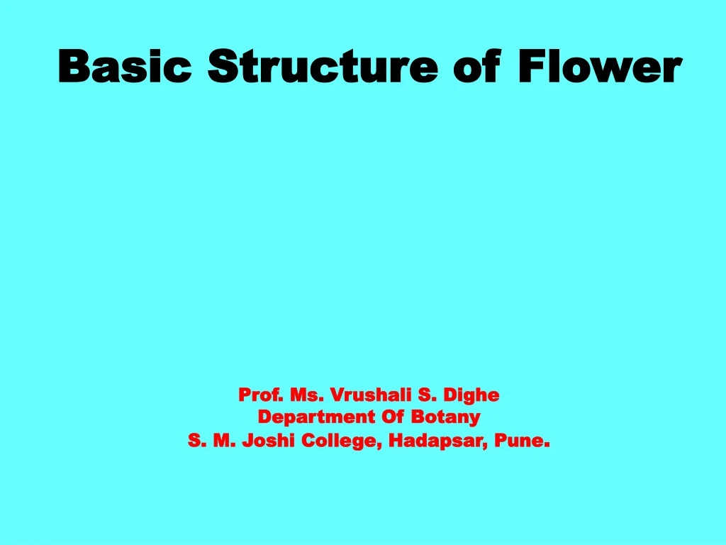 basic structure of flower prof ms vrushali