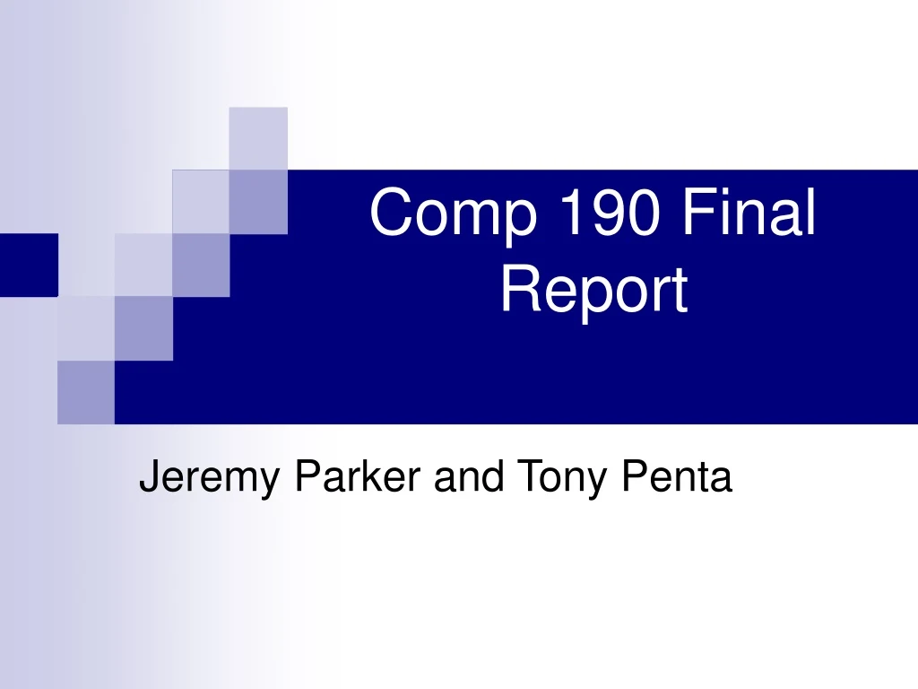 comp 190 final report
